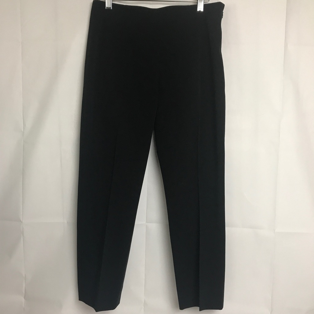 Elite Tahari Cropped Ankle Pants 6 Black Stretch